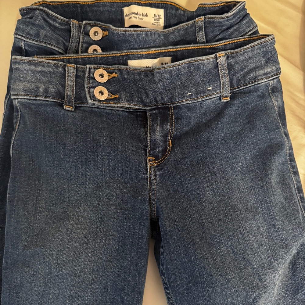 2 pairs of Abercrombie Girls Boot cut 11/12 Long/Tall